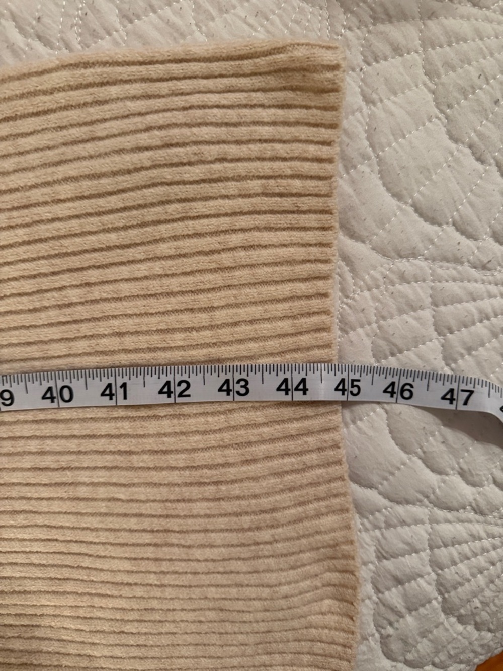 Open-Front Long Ribbed Cardigan Sweater - Cream - Picture 6 of 6